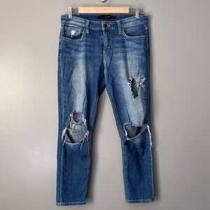 Joes jeans distressed mid rise ankle skinny jeans